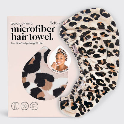 KITSCH - Quick Dry Hair Towel - Leopard